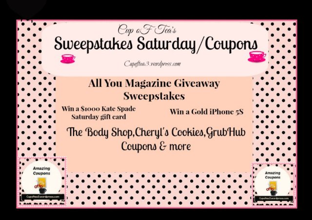 Sweepstakes Saturday/Coupons